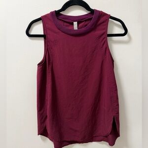 Athleta Burgundy Sleeveless Athletic Tank Top